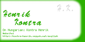 henrik kontra business card